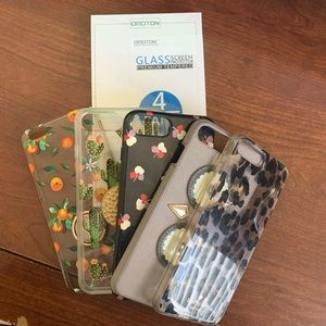 5 Assorted iPhone Cases + 4 Screen Protectors